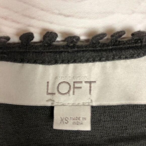 Loft Crochet Embellished Boho Top size XS - Picture 3 of 5